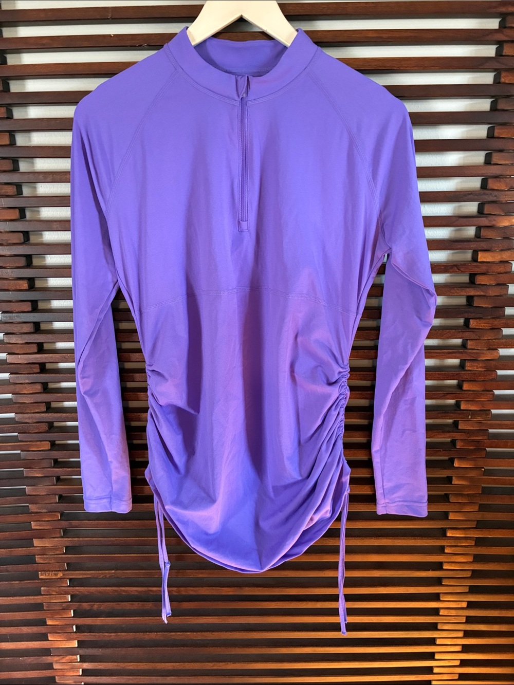 🎉NEW LISTING!🎉Coolibar Purple Long Sleeve Ruched Half-Zip Top